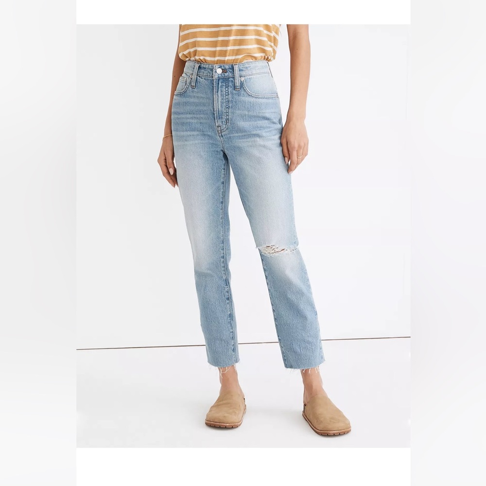 Madewell The Perfect Curvey Vintage Jean in Coney Wash Destroyed Edition size 28